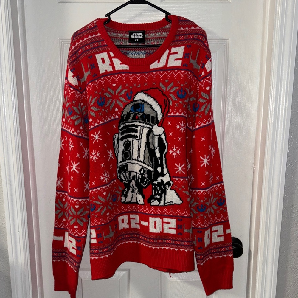Star Wars Red and Blue R2-D2 Men's Sweater